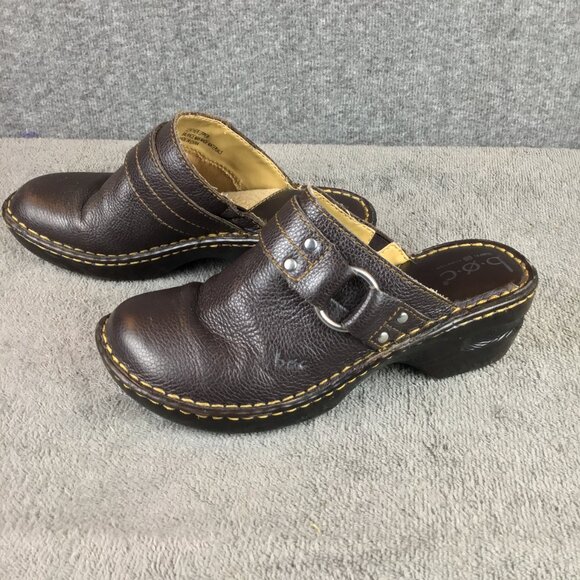 B.O.C. Born Concept Brown Leather Slip On Clog Sz 6 - Picture 4 of 10